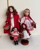 Lot of Four LLRH Collectible Dolls