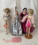 Lot of Four Dolls