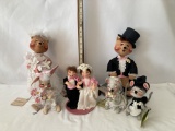 Lot of Annalee Wedding Dolls