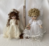 Lot of Collectible Bride and Groom Dolls