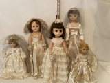Lot of Five Collectible Bride Dolls