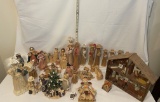 Lot of Cornshuck and Broomstraw Dolls and Accessories