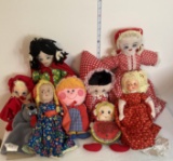 Lot of Fabric Dolls