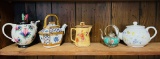 Lot of Five Teapots