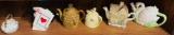 Lot of Six Teapots