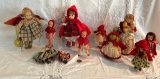 Lot of Red Riding Hood Dolls