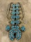 Sterling Silver Southwestern Navajo Squash Blossom Necklace & Earrings