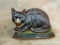 Vintage Painted Cast Iron Doorstop