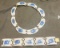 Beautiful Vintage Signed Enamel on Copper Bracelet and Necklace