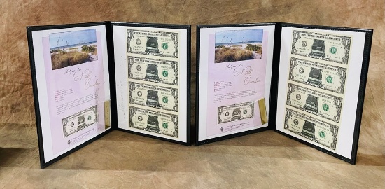 (2) North Carolina US Commemorative Gallery $1 Uncut Sheets