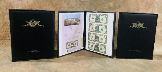 (3) North Carolina US Commemorative Gallery $1 Uncut Sheets