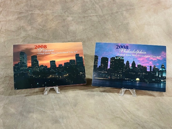 2008 Philadelphia & Denver Mint US Uncirculated Coin Sets