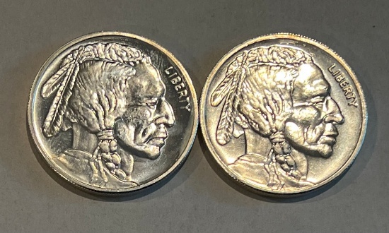 (2) 2014 1 Oz .999 Silver Coins