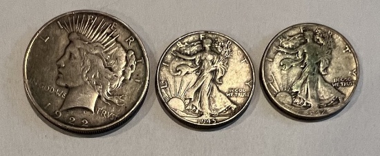 Lot of (3) Silver Coins