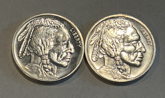 (2) 2014 1 Oz .999 Silver Coins