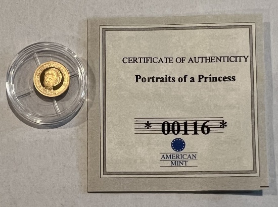 Gold 2014 Proof Princess Diana Coin