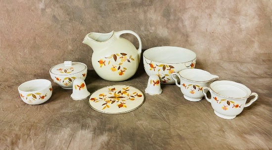 Nice Tray Lot Of Vintage Hall Autumn Leaf Kitchenware