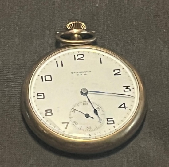 Antique Standard 15 Jewel Gold Filled Pocket Watch