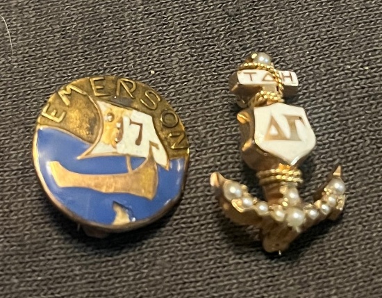 2 10K Gold Fraternal Pins & Gold Filled Pin