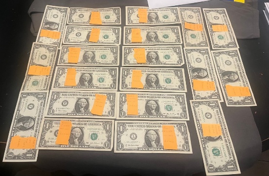 Lot of 20 $1.00 Star Notes