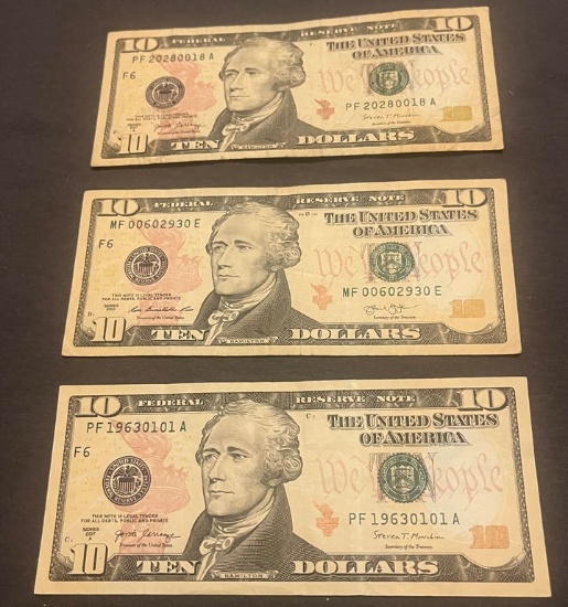 3 $10 Birthday/ Anniversary Notes