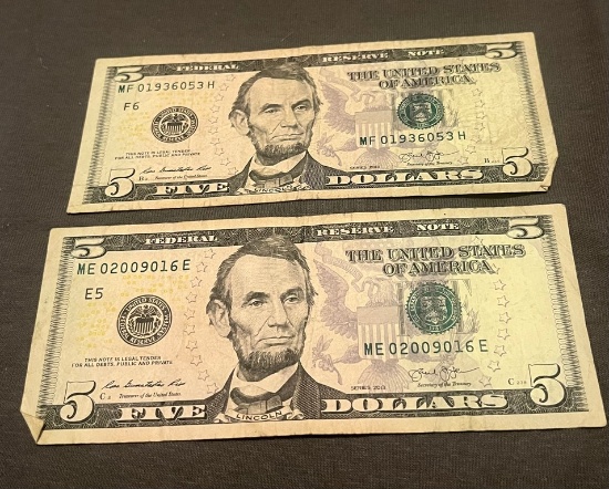 2 $5 Birthday/ Anniversary Notes