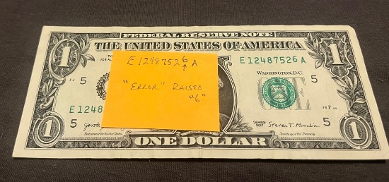 2017 $1 Error Note