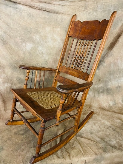 Antique Pressed Back Rocker