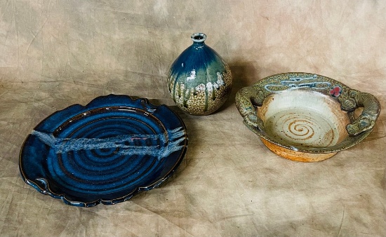 3 Pieces Studio Pottery