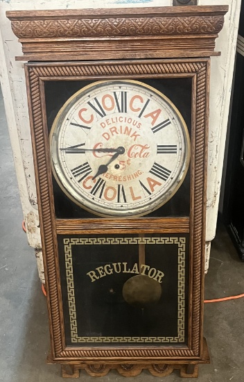 Rare Original Coca Cola Wall Regulator Clock