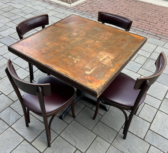 Restaurant Pub Table with 4 Chairs