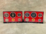 (2) 1976 United States Proof Sets In Black Plastic Holders