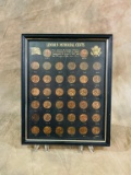 Framed 1959P-1979S Lincoln Memorial Cent Set