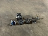 Lot Of 6 Sterling Silver Pontiac Automobile Service Award Pins