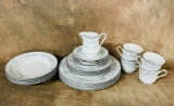 Set Of Mikasa Dresden Rose Pattern Dinnerware