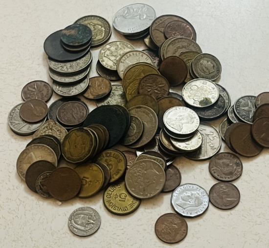 Lot of Unsearched Foreign Coins