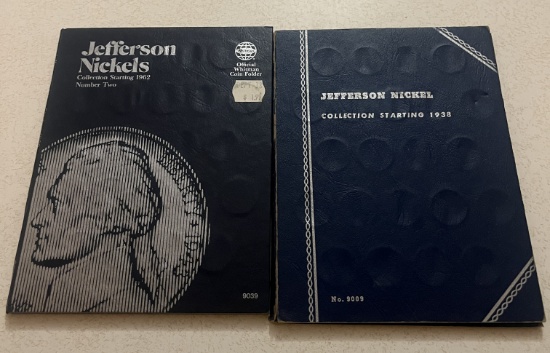 (2) Partial Jefferson Nickel Books