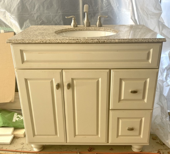 Bathroom Sink in Cabinet