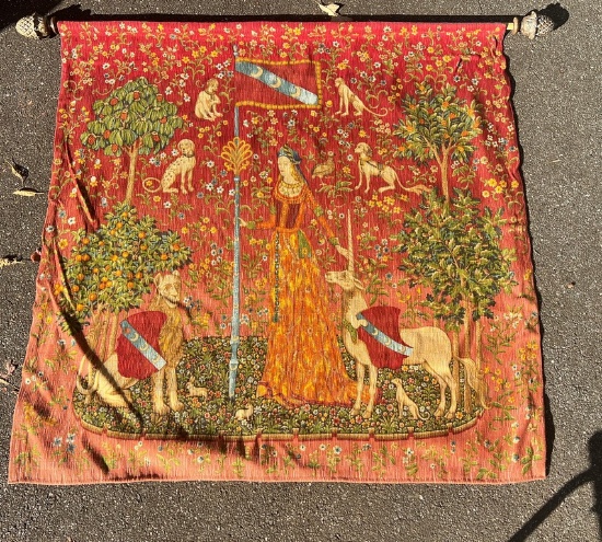 Vintage Tapestry with Medival Design