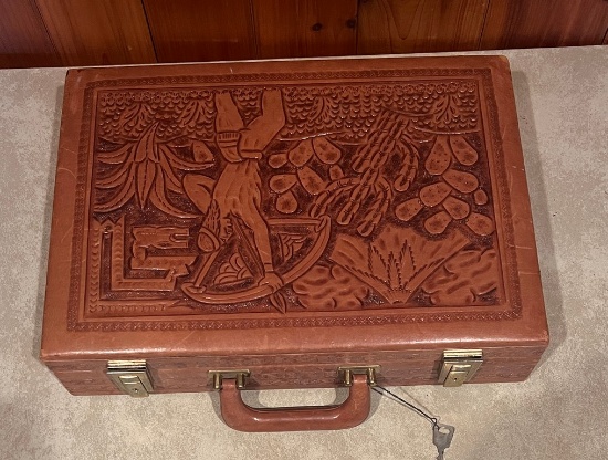 Pressed Leather Brief Case