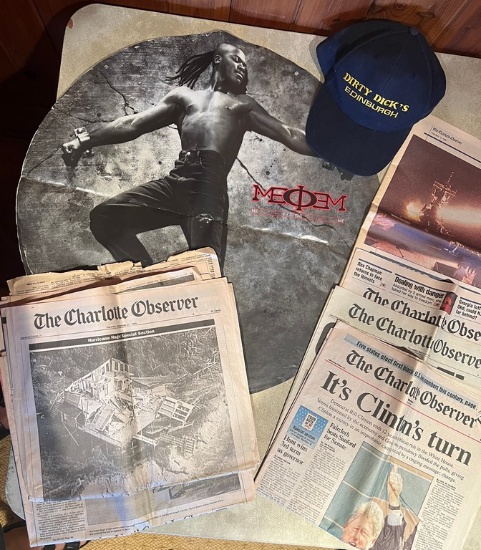 Newspaper Baseball Cap Lot