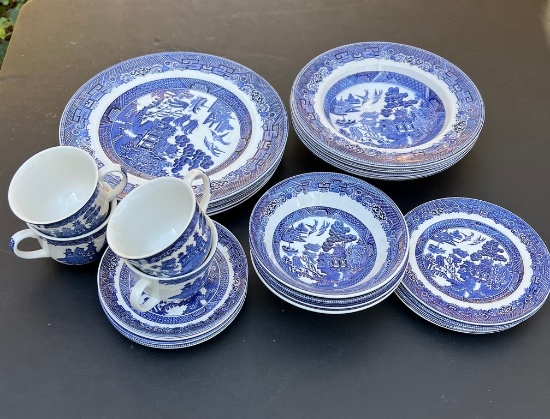 Blue Willow China Set Made in England