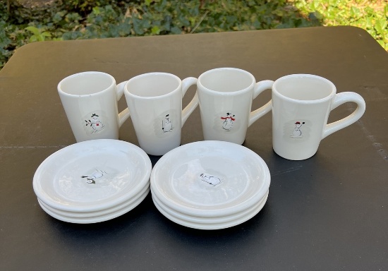 Williams and Sonoma Christmas Cups and Saucers