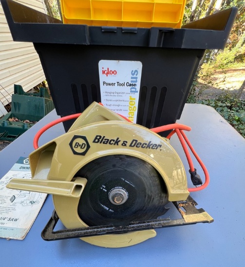 Black 'n Decker Circular Saw in an Igloo Hard Shell Case