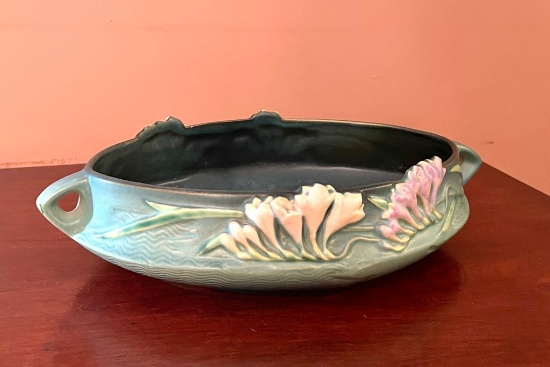 Roseville Pottery Freesia Low Bowl