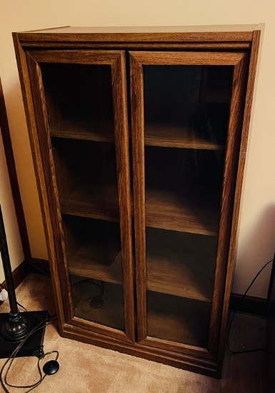 4 Shelf Bookcase with Sliding Doors