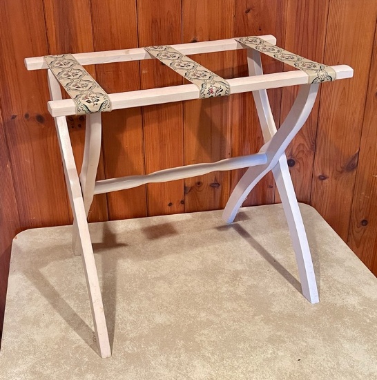 White Painted Vintage Luggage Stand