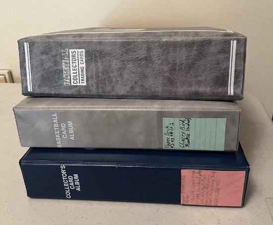 Lot of Three Binders of Mixed Basketball Cards