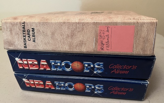Lot of Three Binders of Mixed Basketball Cards