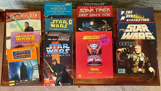 Lot of Vintage Star Wars and Stra Trek Books